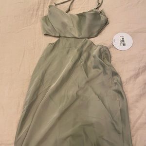Princess Polly NWT green mini dresss with cutouts size 4